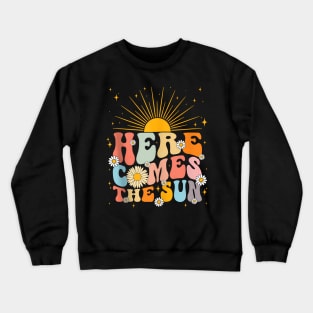 Here Comes The Sun Summer Vacation Beach Family Matching Crewneck Sweatshirt